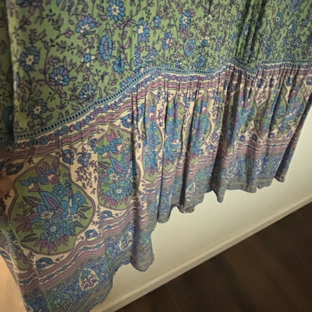 Spell Green Jasmine flutter sleeves midi - Picture 8 of 15